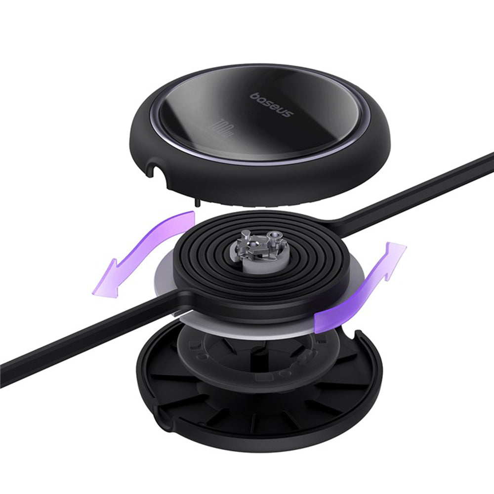 Baseus - Data Cable Free2Draw Mini (P10364500111-00) - Type-C to Type-C, 100W, 1m, Retractable - Black