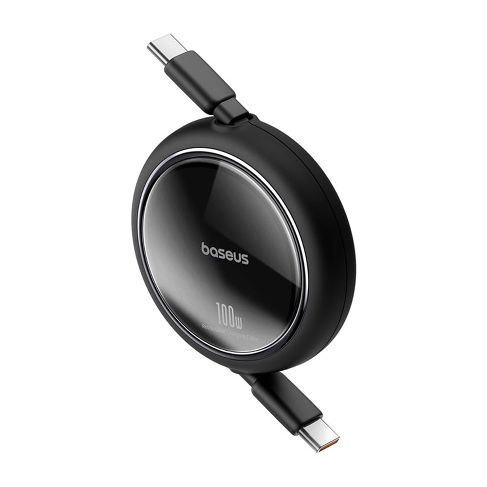 Baseus - Data Cable Free2Draw Mini (P10364500111-00) - Type-C to Type-C, 100W, 1m, Retractable - Black