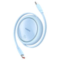 Baseus - Data Cable Free2Draw Mini (P10364500311-00) - Type-C to Type-C, 100W, 1m, Retractable - Galaxy Blue