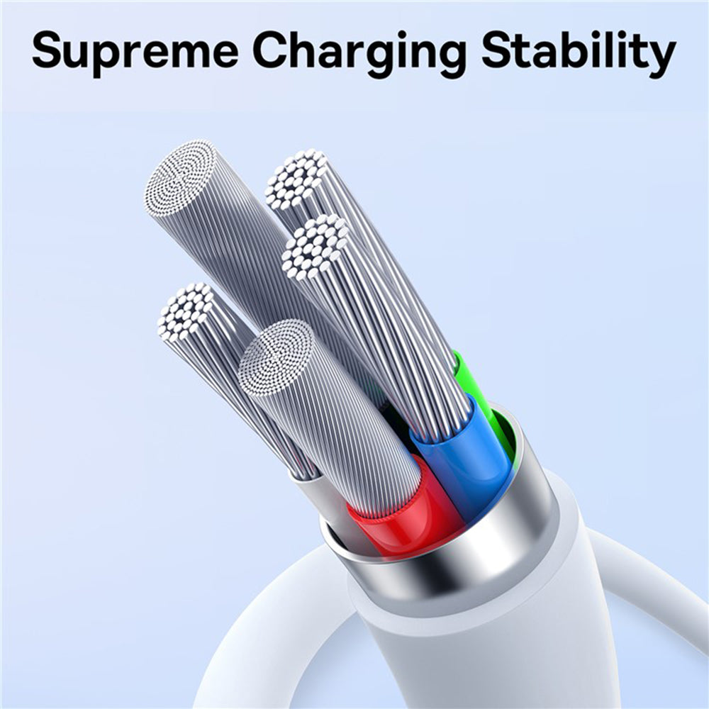 Baseus - Data Cable (P10365200211-01) - Type-C to Type-C, 30W, 2m - Moon White