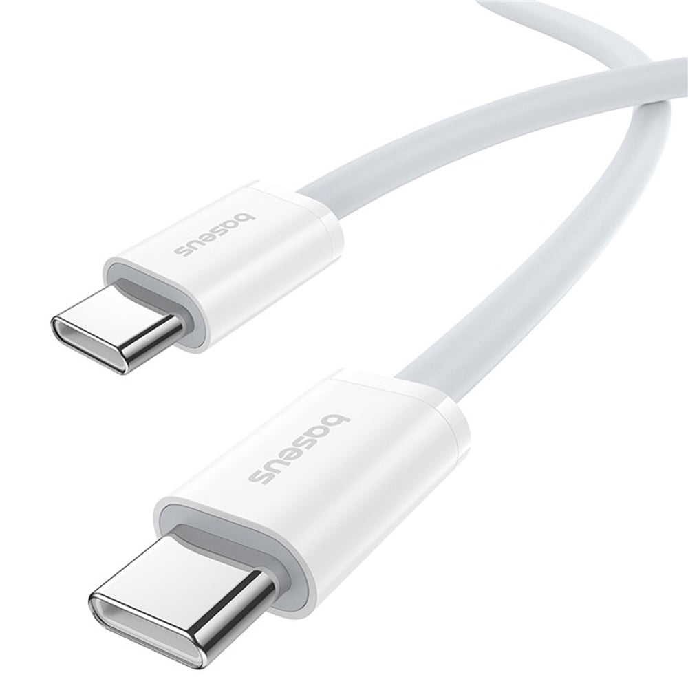 Baseus - Data Cable (P10365200211-01) - Type-C to Type-C, 30W, 2m - Moon White