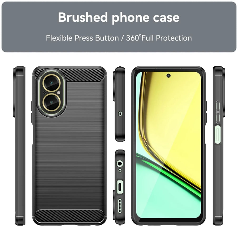 Techsuit - Carbon Silicone - Realme C67 4G - Black