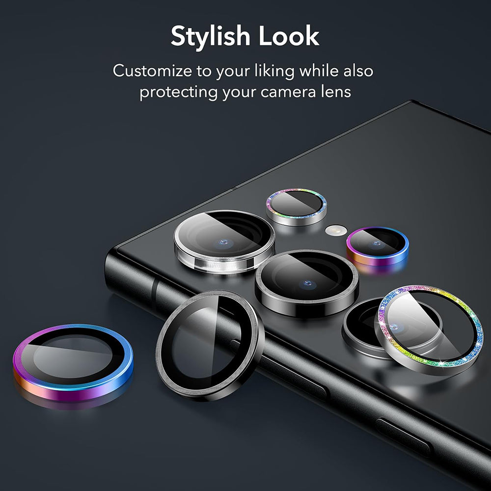 ESR - Lens Protector Tempered Glass (2 pack) - Samsung Galaxy S24 Ultra - Black