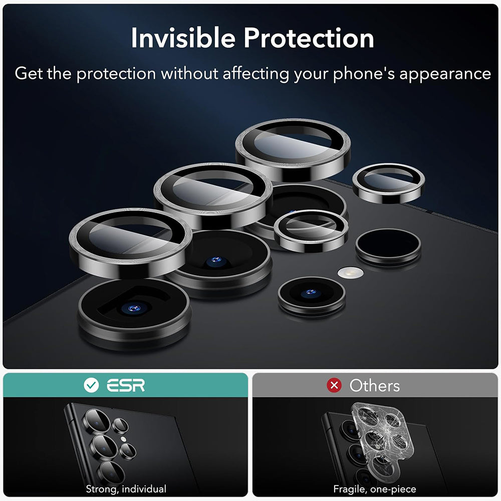 ESR - Lens Protector Tempered Glass (2 pack) - Samsung Galaxy S24 Ultra - Black
