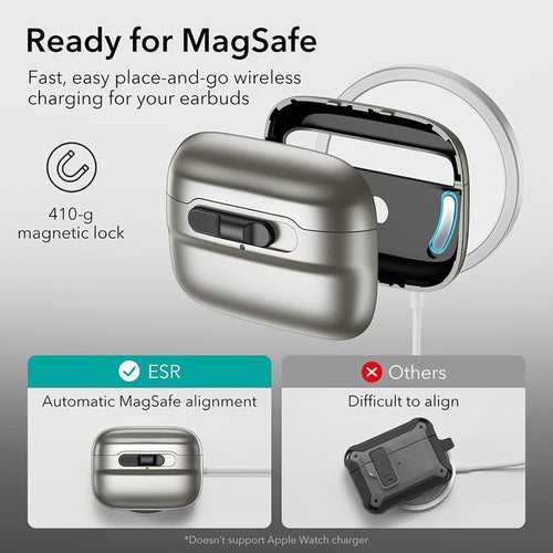 ESR - Pulse Magnetic HaloLock - Apple AirPods Pro 1 / 2 - Titanium