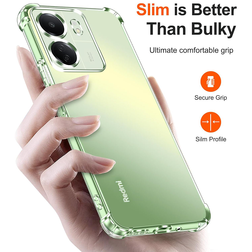 Techsuit - Shockproof Clear Silicone [Camera Protection] - Xiaomi Redmi 13C 4G / Poco C65 - Clear
