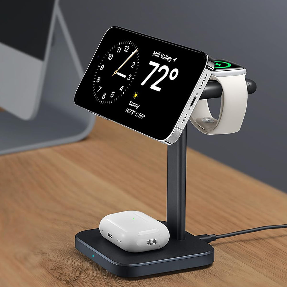 ESR - Charging Station 3in1 HaloLock - for iPhone MagSafe, AirPods Pro and Apple Watch, with Detachable Watch Charger - 