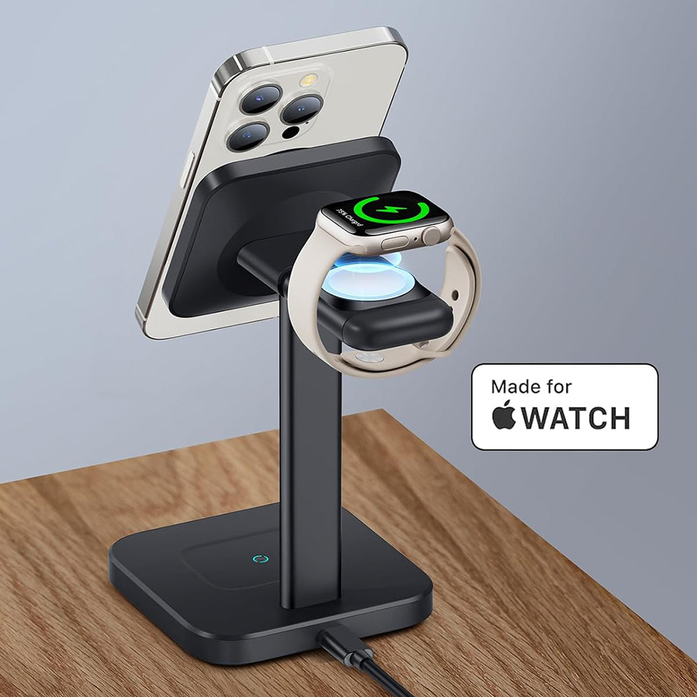 ESR - Charging Station 3in1 HaloLock - for iPhone MagSafe, AirPods Pro and Apple Watch, with Detachable Watch Charger - 