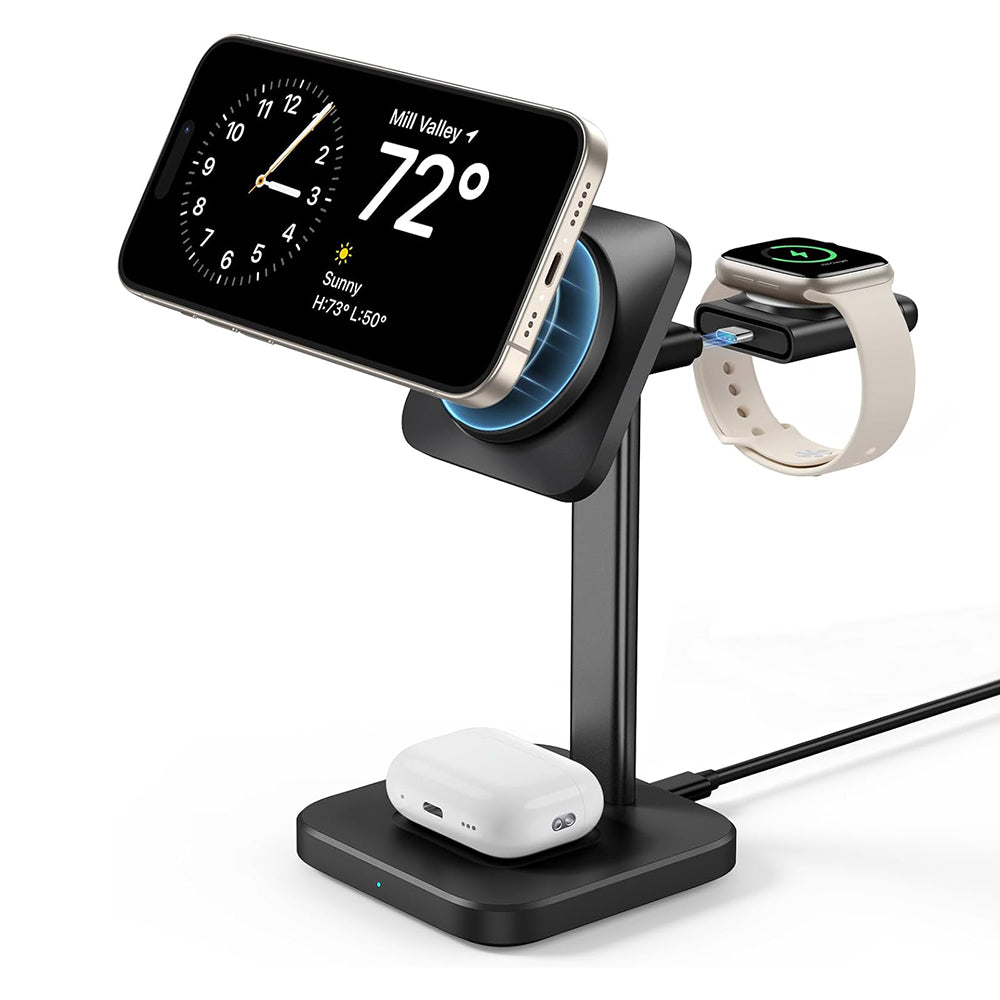 ESR - Charging Station 3in1 HaloLock - for iPhone MagSafe, AirPods Pro and Apple Watch, with Detachable Watch Charger - 