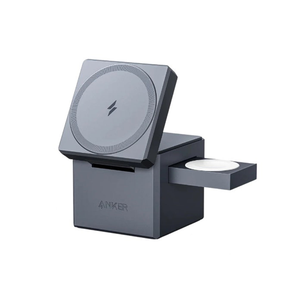 Anker - Charging Station Cube MagSafe (Y1811G11) - for Phone, Apple Watch, AirPods, 15W - Black