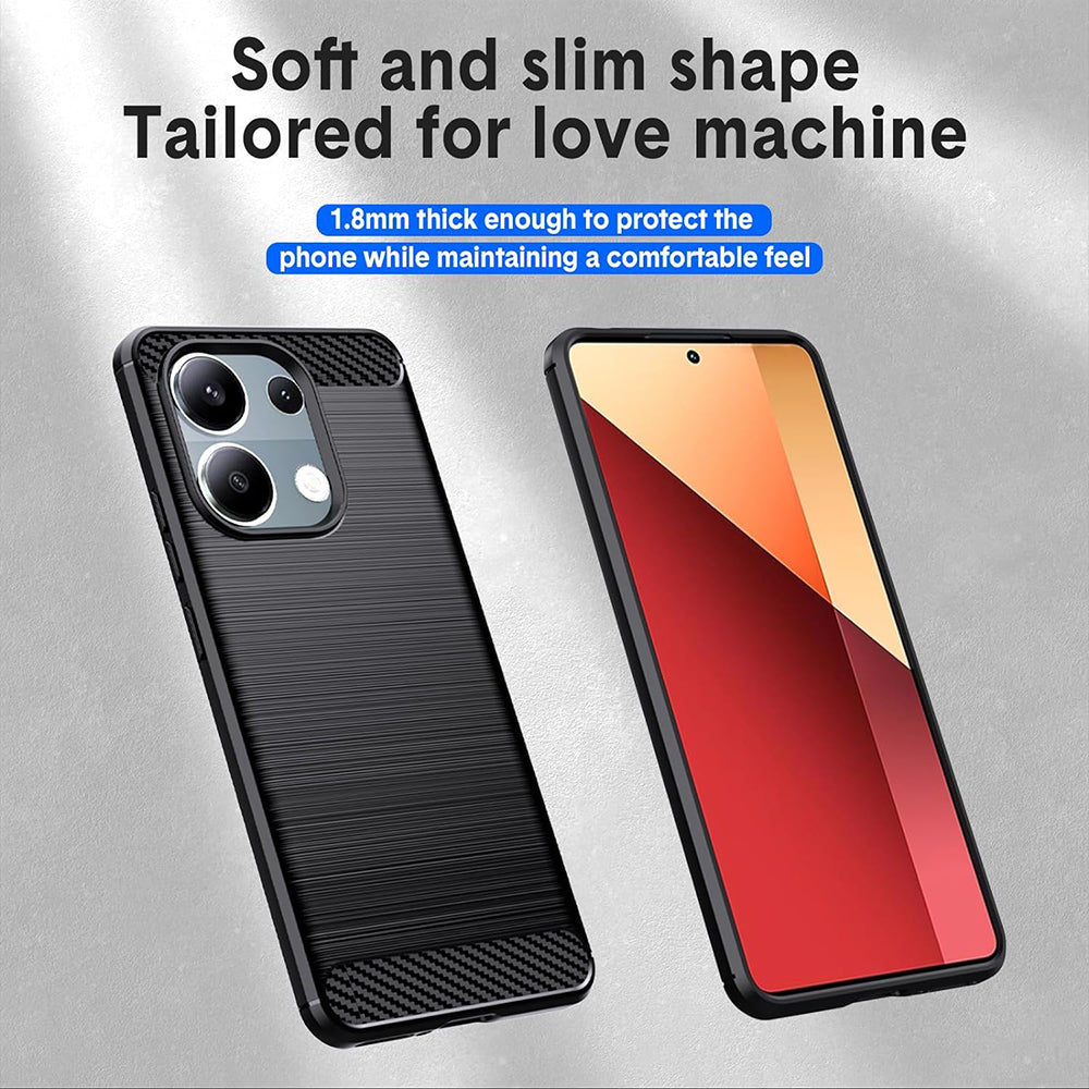 Techsuit - Carbon Silicone - Xiaomi Redmi Note 13 Pro 4G / Poco M6 Pro 4G - Black