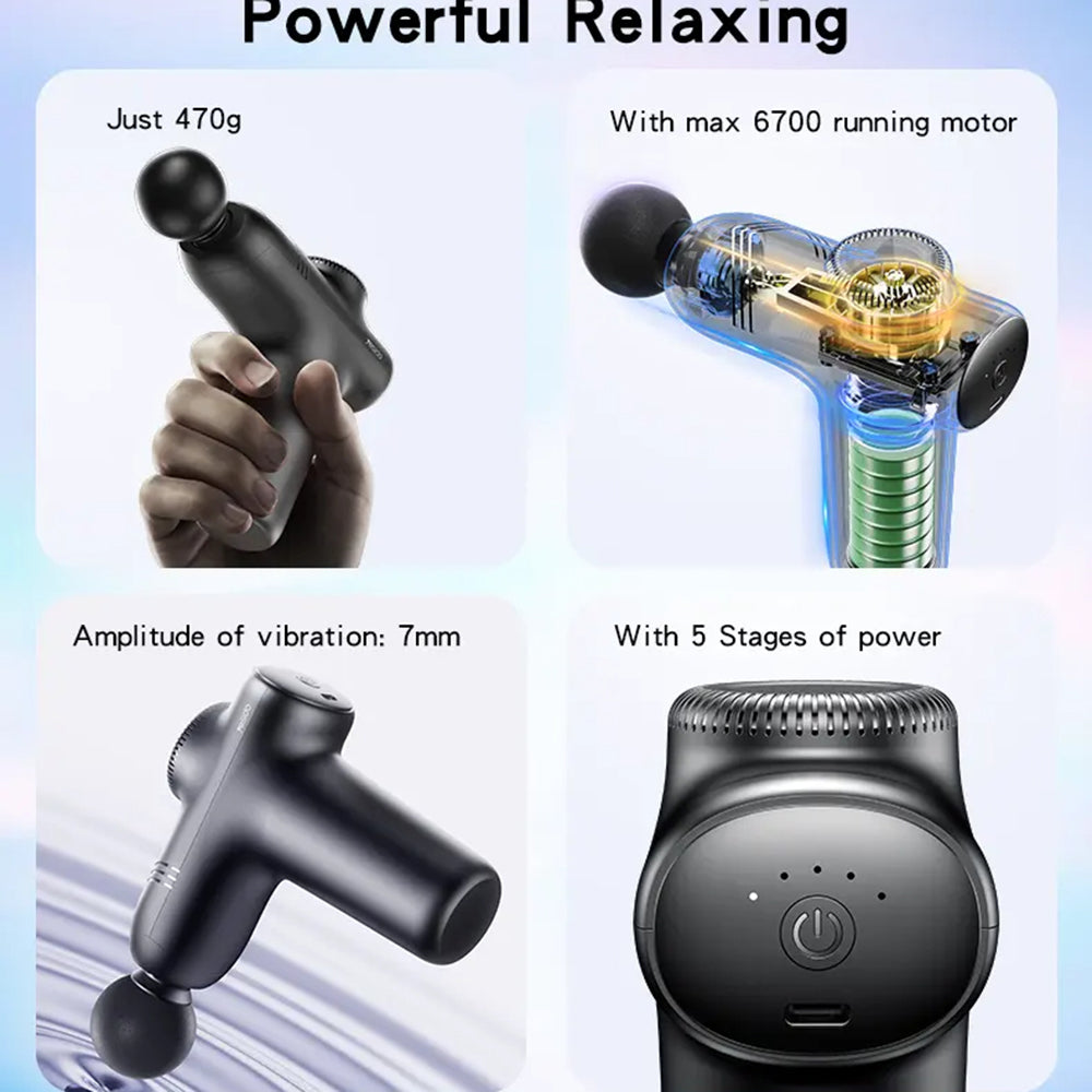 Yesido - Massage Gun (MG01) - Low Noise, Type-C - Black
