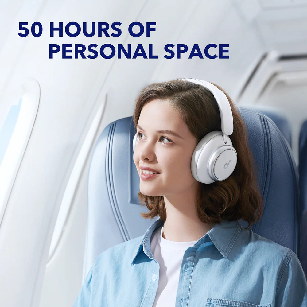 Anker - Wireless Headphones Space Q45 (A3040G21) - Bluetooth 5.3, Noise Cancelling, USB-C - White