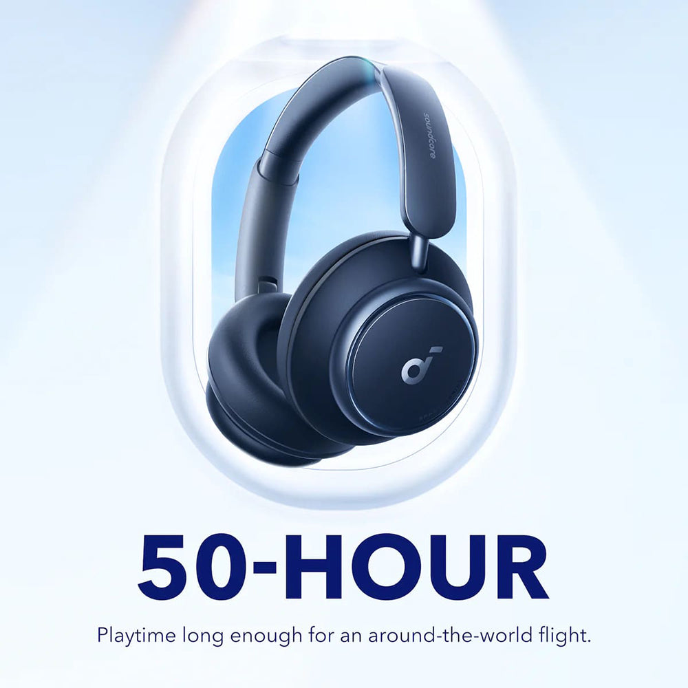Anker - Wireless Headphones Space Q45 (A3040G31) - Bluetooth 5.3, Noise Cancelling, USB-C - Blue