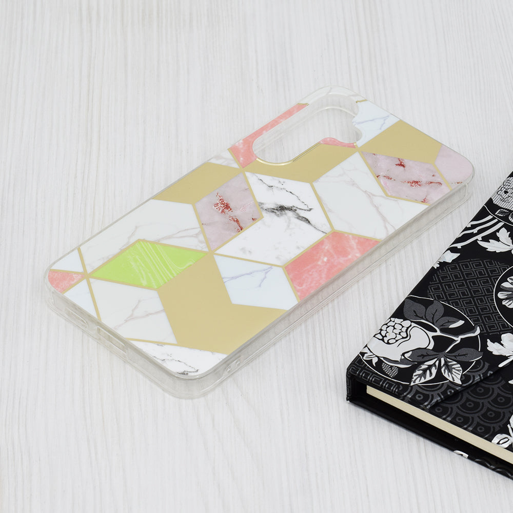 Techsuit - Marble Series - Samsung Galaxy S24 Plus - Purple Hex