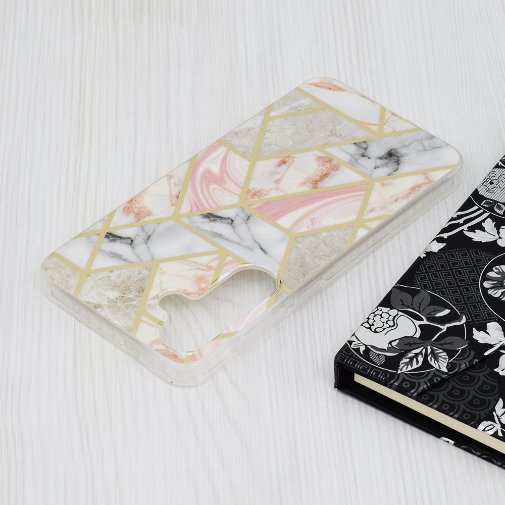Techsuit - Marble Series - Samsung Galaxy S24 Plus - Pink Hex