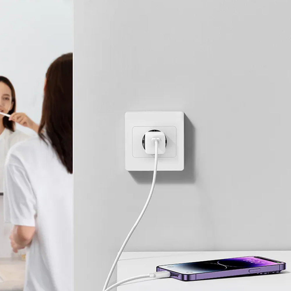 Baseus - Wall Charger (CCGN050102) - GaN, Type-C, Fast Charging, 20W - White