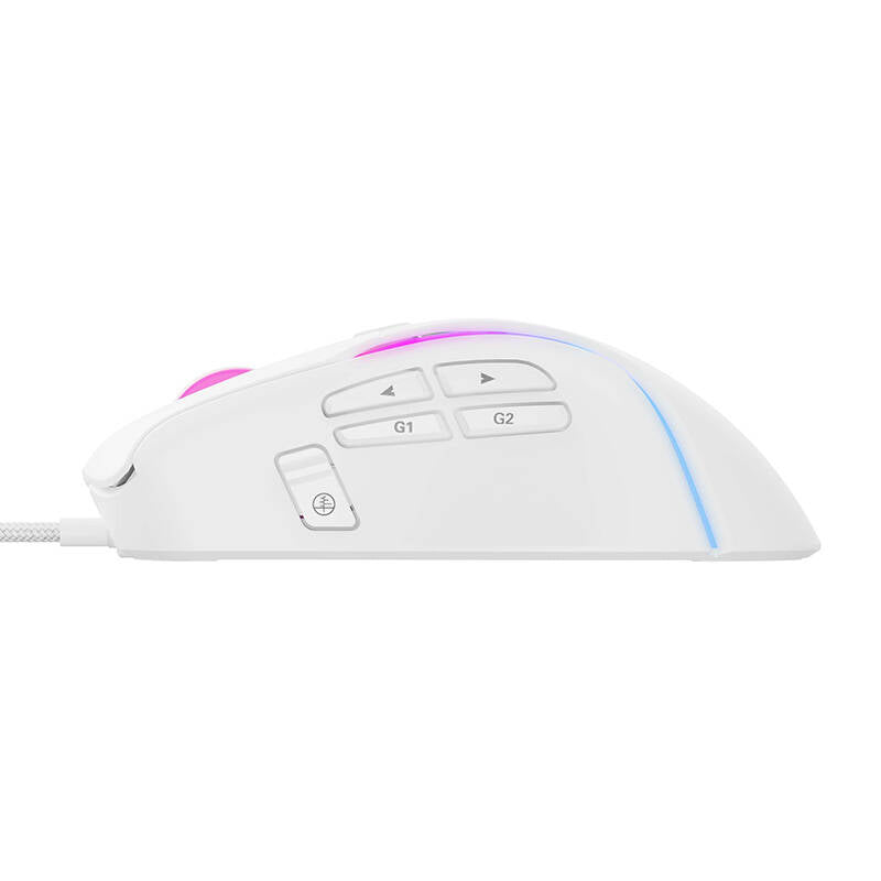 Havit - Gaming Mouse (MS1033) - RGB Lights, 800-8000DPI, 9 Buttons - White
