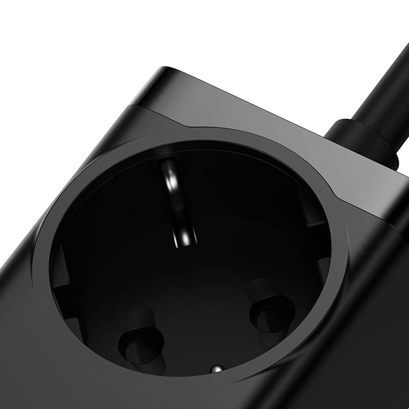 Baseus - Wall Charger/Powerstrip (PSZM000401) - GaN3 Pro, 2xUSB, 2xUSB-C, AC, 100W - Black