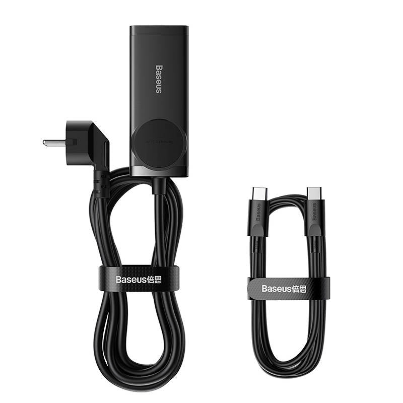 Baseus - Wall Charger/Powerstrip (PSZM000401) - GaN3 Pro, 2xUSB, 2xUSB-C, AC, 100W - Black