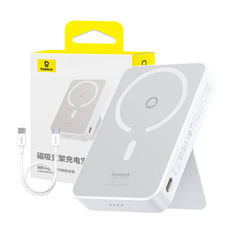Baseus - Power Bank MagPro Magnetic PPCXZ05 (P10064101223-00) - USB-C, 5000mAh, 20W, MagSafe, Cable Type-C, 3A, 30cm - W