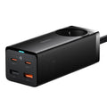 Baseus - Extension Cord (PSZM000901) - Powerstrip GaN3 Pro 2xUSB + 2xUSB-C + AC, 65W - Black