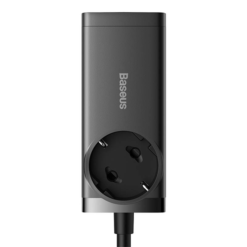 Baseus - Extension Cord (PSZM000901) - Powerstrip GaN3 Pro 2xUSB + 2xUSB-C + AC, 65W - Black