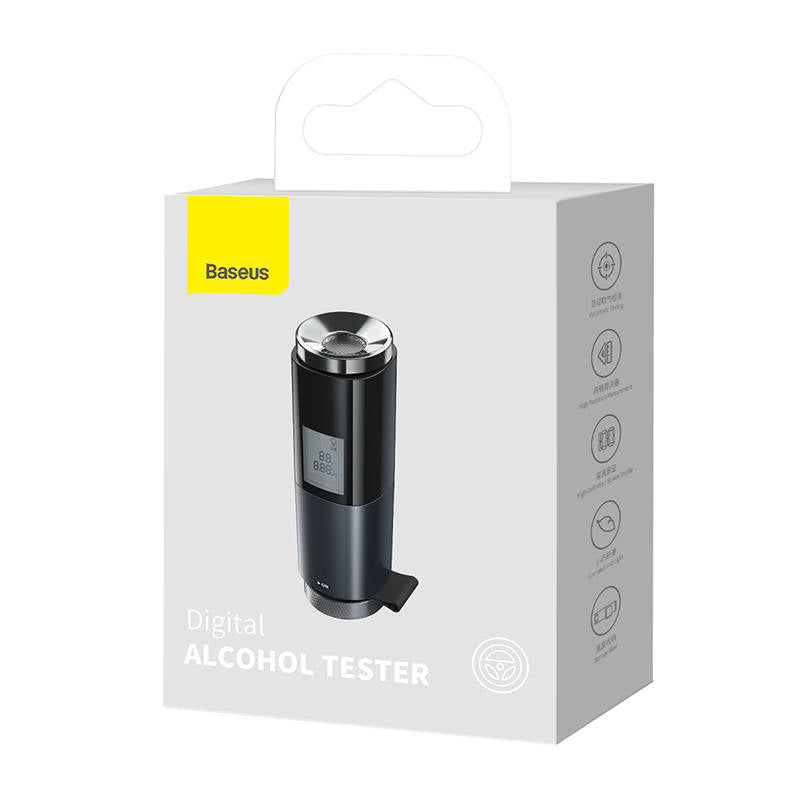 Baseus - Electronic Breathalyzer (CRCX-01) - Breathless with LCD Display, Type-C, 5V/0.12 - Black