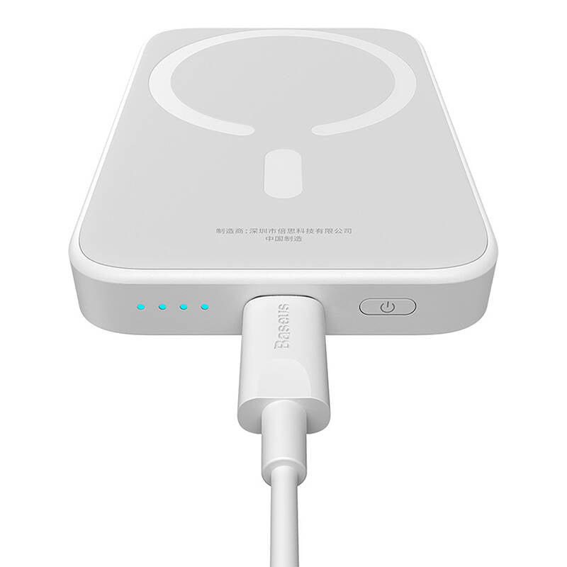 Baseus - Power Bank Magnetic Mini Air (P10059002223-00) - USB-C, MagSafe, 6000mAh, 20W - White