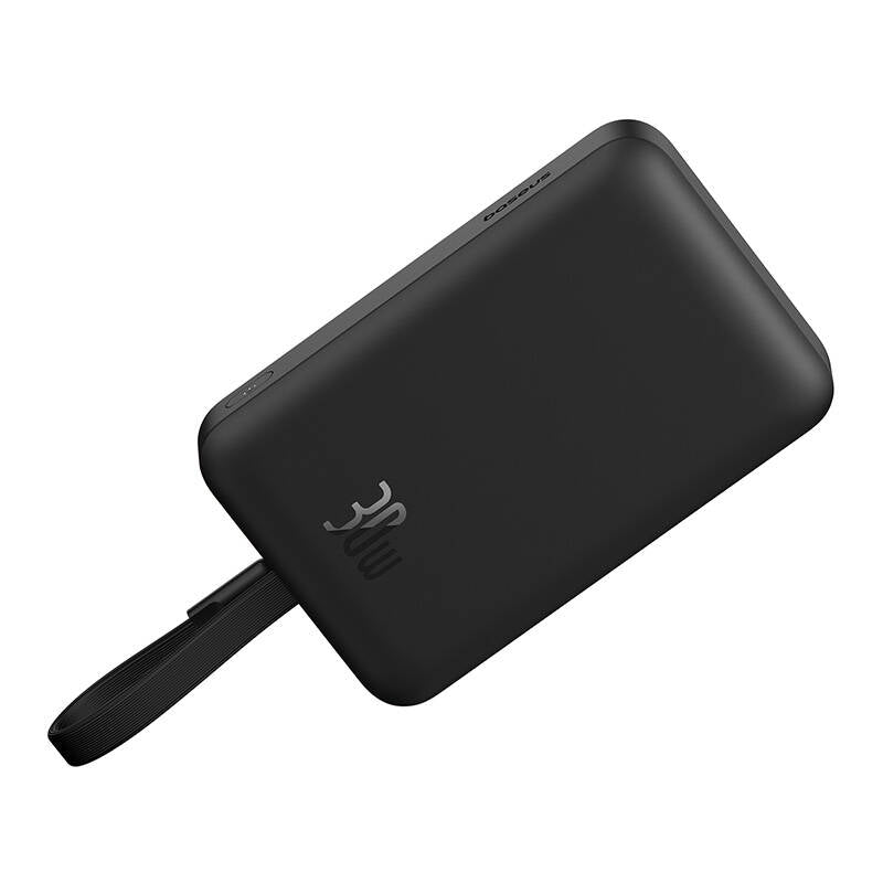 Baseus - Power Bank Magnetic Mini (P1002210B113-00) - MagSafe, 2x USB-C, Lightning, 30W, Fast Charge, 10000mAh - Black