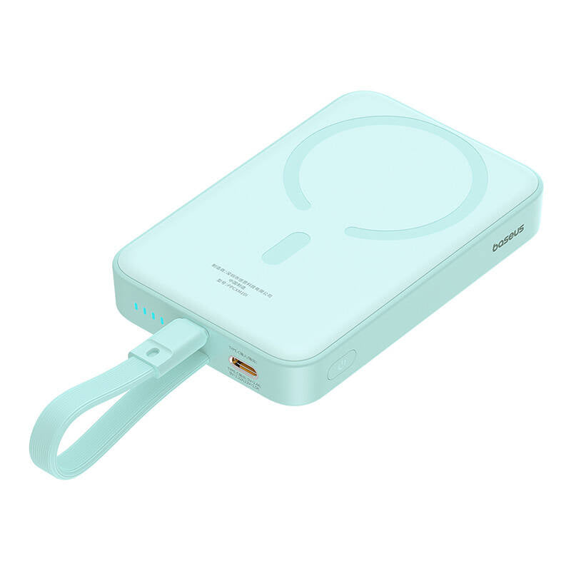 Baseus - Power Bank Magnetic Mini (P10022109333-00) - MagSafe, USB-C, 10000mAh, 20W - Mint