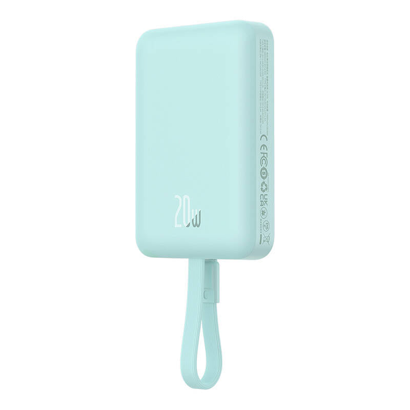 Baseus - Power Bank Magnetic Mini (P10022109333-00) - MagSafe, USB-C, 10000mAh, 20W - Mint