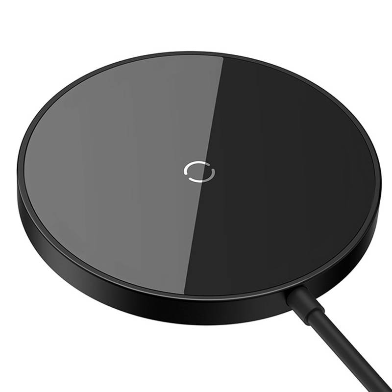 Baseus - Magnetic Wireless Charger Mini 3 (CCJJ040001) - Type-C, 15W, 2A, 115-205 kHz - Black