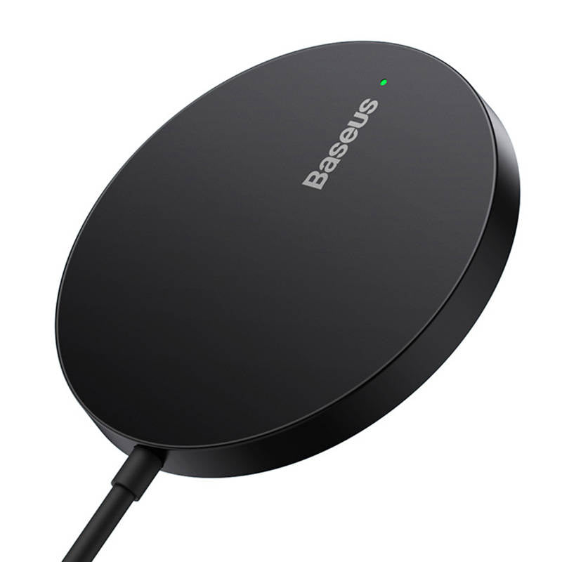Baseus - Magnetic Wireless Charger Mini 3 (CCJJ040001) - Type-C, 15W, 2A, 115-205 kHz - Black