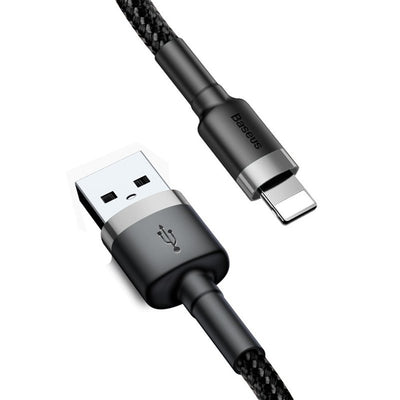 Cablu Baseus Cafule (CALKLF-AG1), USB-Lightning, 2.4A, 50cm, Gri