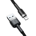 Cablu Baseus Cafule (CALKLF-BG1), USB-Lightning, 2.4A, 1m, Negru