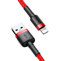Baseus - Data Cable Cafule (CALKLF-B09) - USB to Lightning, 2.4A, 480Mbps, 1m - Red