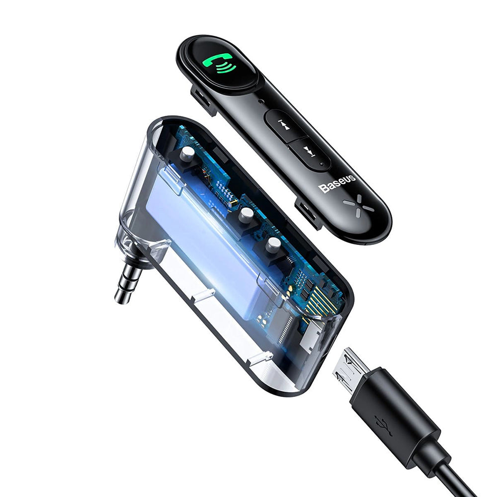 Baseus - Wireless Transmitter BSBA-02 (WXQY010001) - Bluetooth 5.0, Aux, 50Hz-20kHz, 145mAh, Micro-USB Charging Port - B