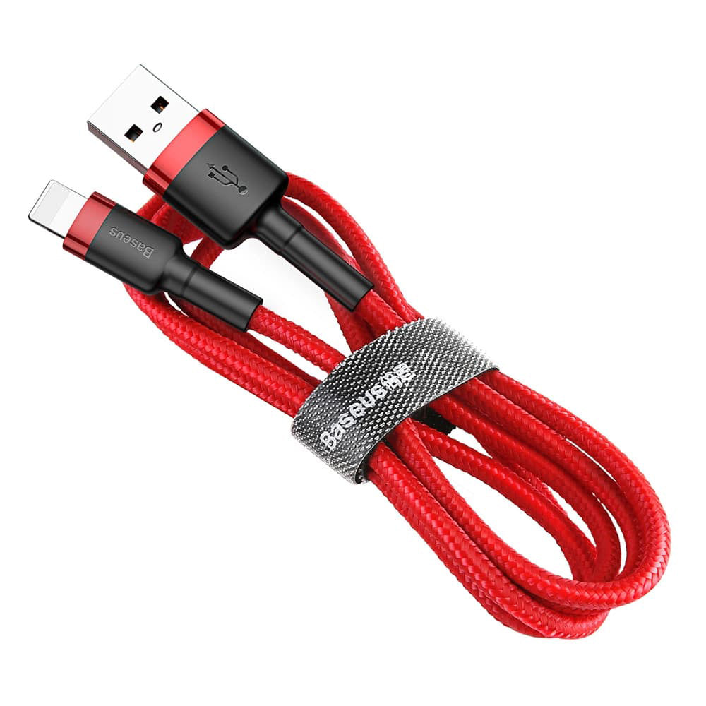 Baseus - Data Cable Cafule (CALKLF-A09) - USB to Lightning, Fast Charging, Q.C.3.0, 2.4A, 0.5m - Red