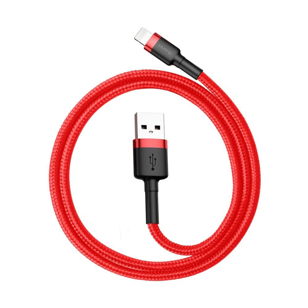 Baseus - Data Cable Cafule (CALKLF-A09) - USB to Lightning, Fast Charging, Q.C.3.0, 2.4A, 0.5m - Red