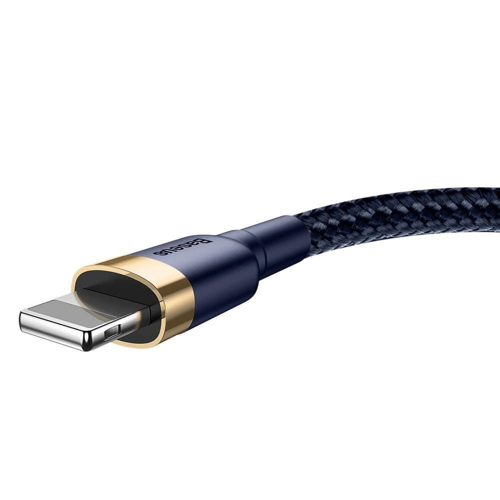 Baseus - Data Cable Cafule (CALKLF-CV3) - USB to Lightning, QC3.0, 1.5A, 2m - Blue / Gold