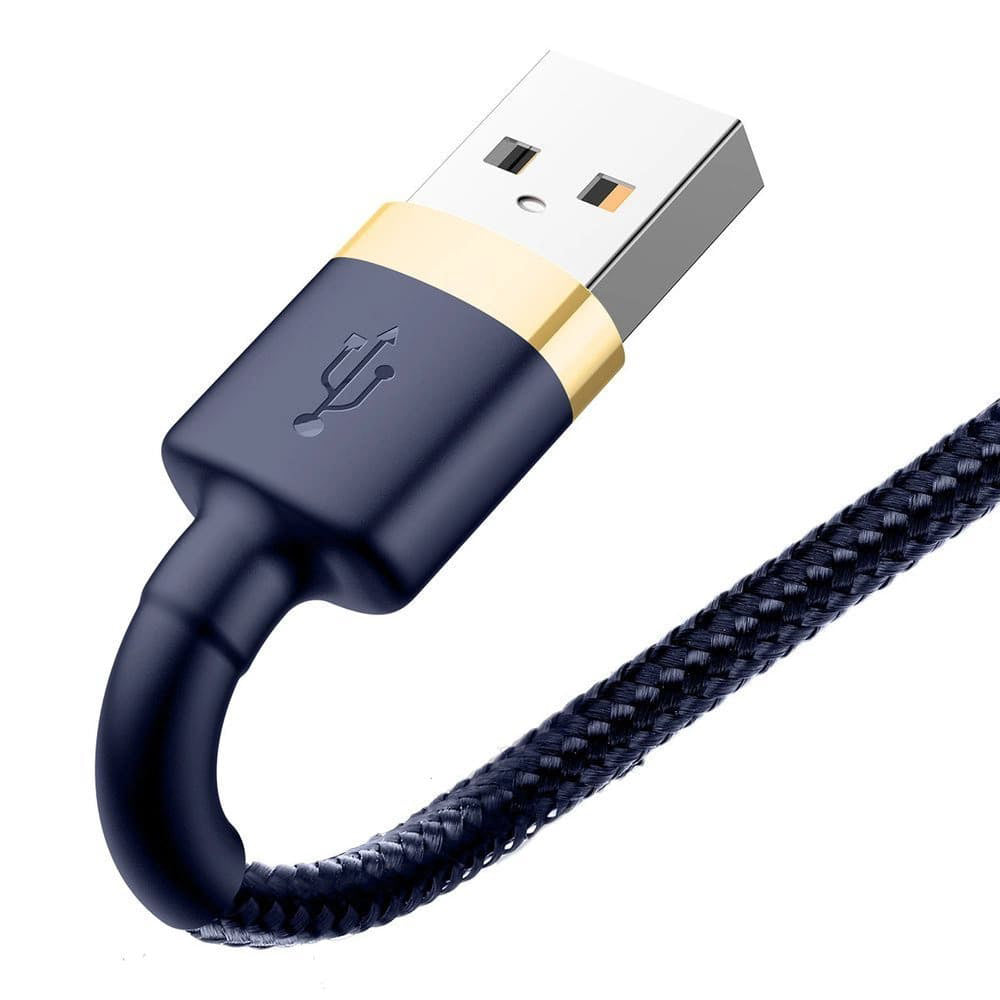 Baseus - Data Cable Cafule (CALKLF-CV3) - USB to Lightning, QC3.0, 1.5A, 2m - Blue / Gold