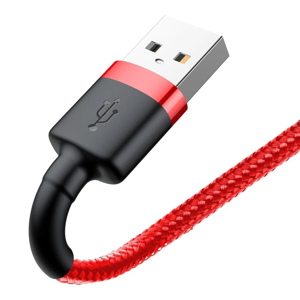 Baseus - Data Cable Cafule (CALKLF-R09) - USB to Lightning, QC3.0, 2A, 3m - Red