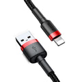 Baseus - Data Cable Cafule (CALKLF-R91) - USB to Lightning, QC3.0, 2A, 3m - Black / Red