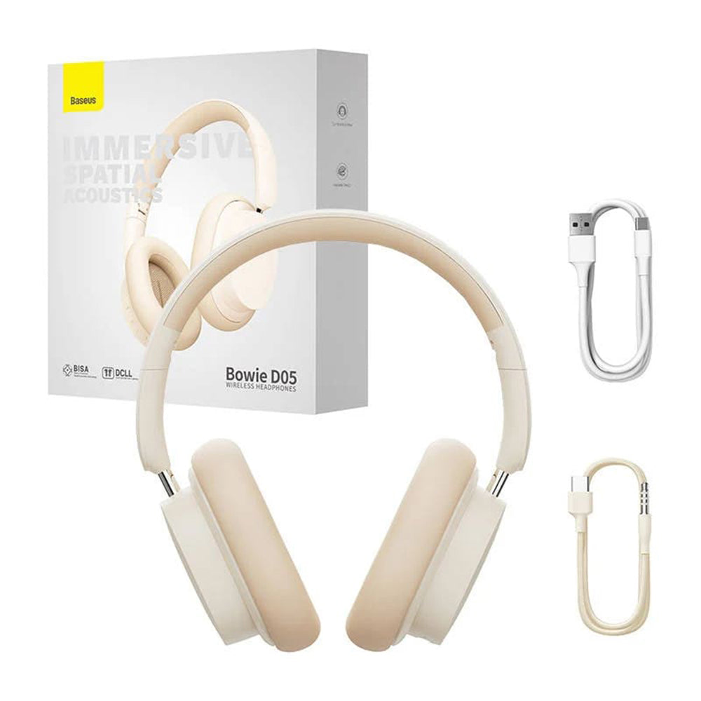 Baseus - Wireless Headphones Bowie D05 (A00024601113-00) - Bluetooth 5.2, ENC Noise Cancelling for HD Calls - Black