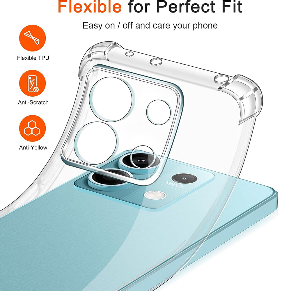 Techsuit - Shockproof Clear Silicone - Xiaomi Redmi Note 13 5G - Clear