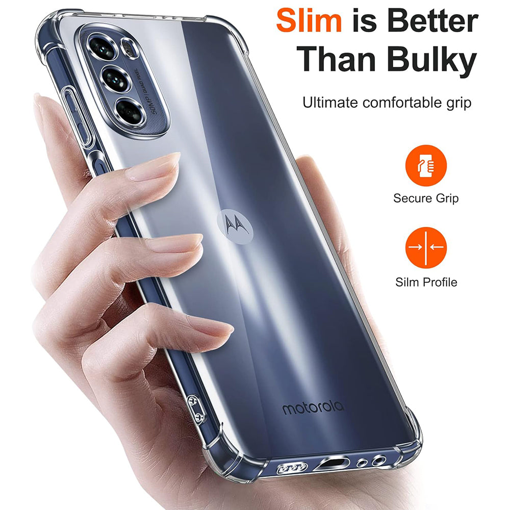 Techsuit - Shockproof Clear Silicone - Motorola Moto G31 / Moto G41 - Clear