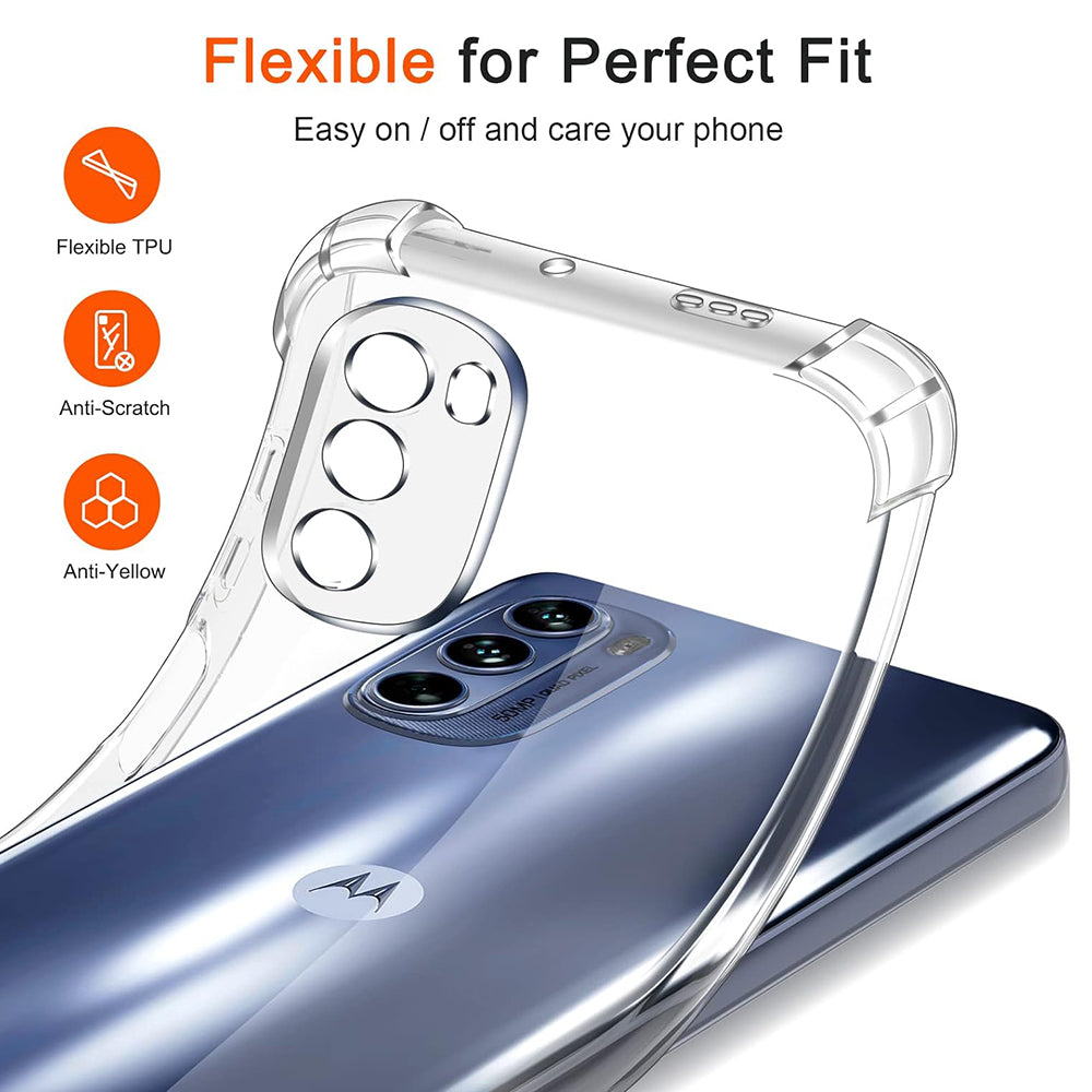 Techsuit - Shockproof Clear Silicone - Motorola Moto G31 / Moto G41 - Clear