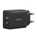 Baseus - Wall Charger (P10111404113-00) - USB, Type-C, Fast Charge 30W - Cluster Black