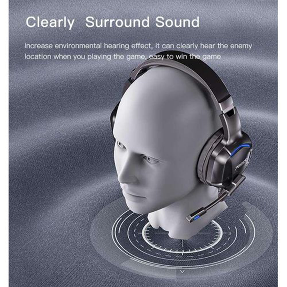 Yesido - Wired Headphones (EK01) - for Gaming, Jack 3.5mm, with Microphone, RGB LED Lights - Black